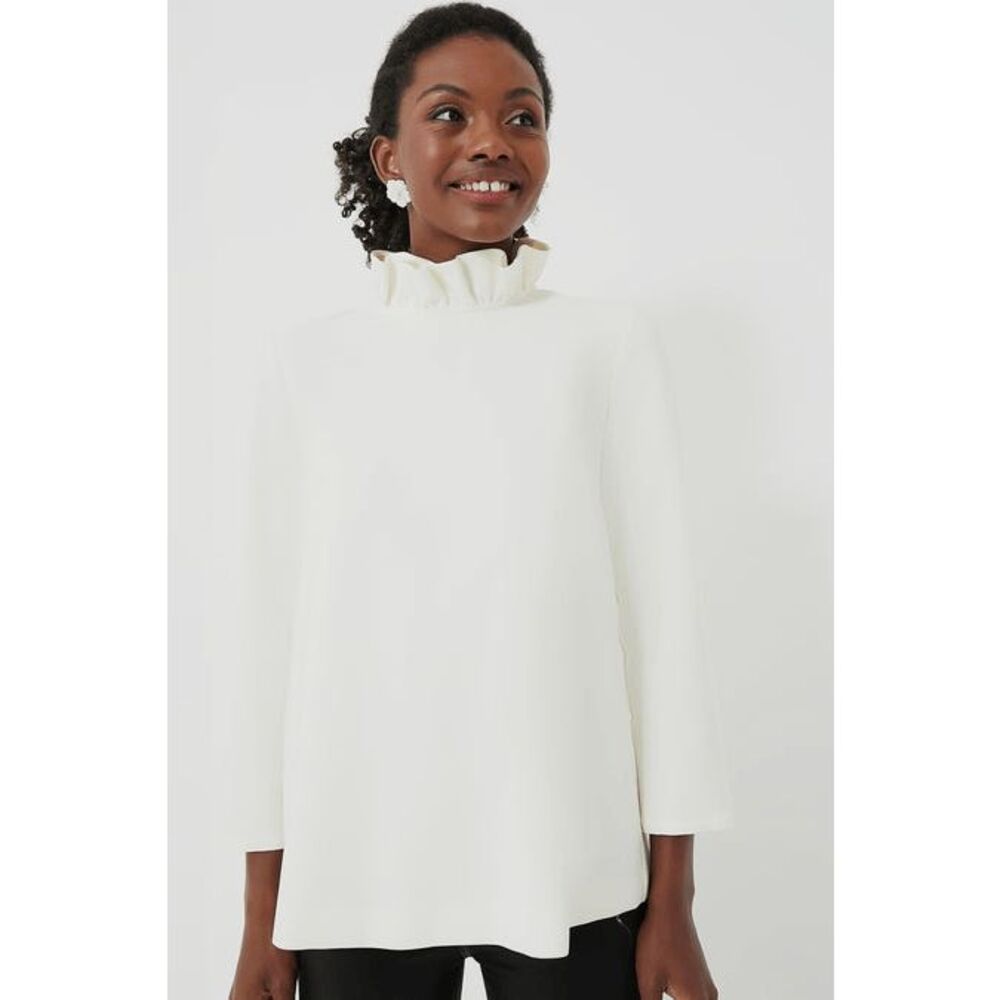 Tuckernuck Ruffle Bow Tie Back Faye Blouse Women's Size Small NWT